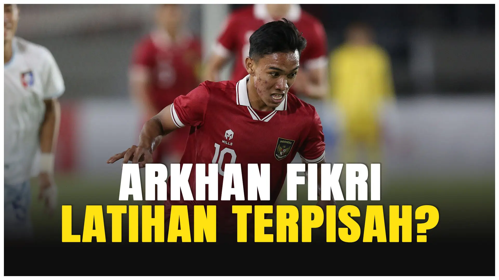 Arkhan Fikri menjalani latihan terpisah di Stadion Madya Senayan